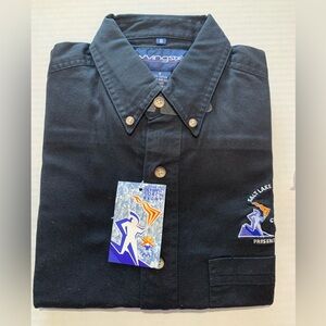 Salt Lake Olympics 2002 Torch Rally Embroidered Chevrolet  Button Down S Shirt